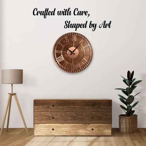 Handmade Copper Wall Clock Artisan Touch in Every Piece