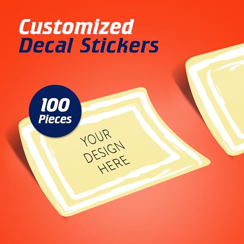 Custom Vinyl Stickers Your Image (100 Count)
