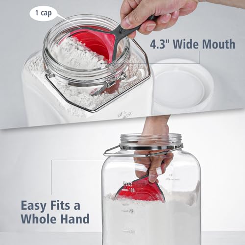1.5 Gallon 5700 ML Glass Jar with Lid (2 Count)