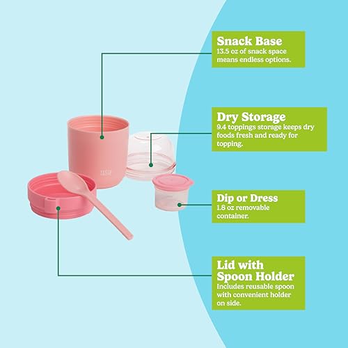Travel Snack Cups with Spoons (2 Count)