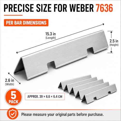 15.3" Flavorizer Bars for Weber Spirit E310 & GS4 Spirit II 300 (5 Count)