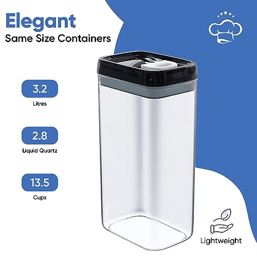Airtight Food Storage Boxes with Labels (4 Count)