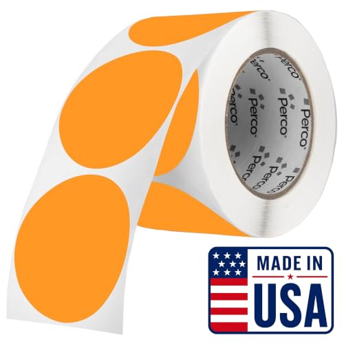 Neon Orange Round Circle Dot Sticker 3