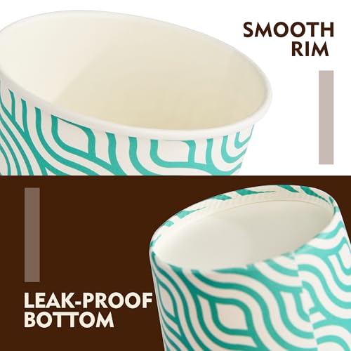 16 oz Coffee Cups with Lids (100 Count)