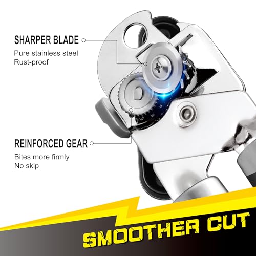 Smoother Cut] PrinChef Manual Can Opener with Magnet