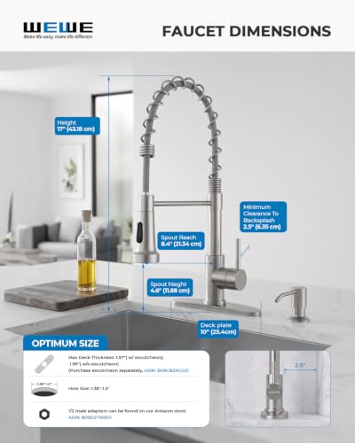 Utility Sink Faucet with Sprayer and Soap Dispenser