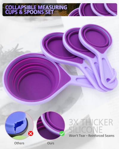 Collapsible Measuring Cups and Spoons Set