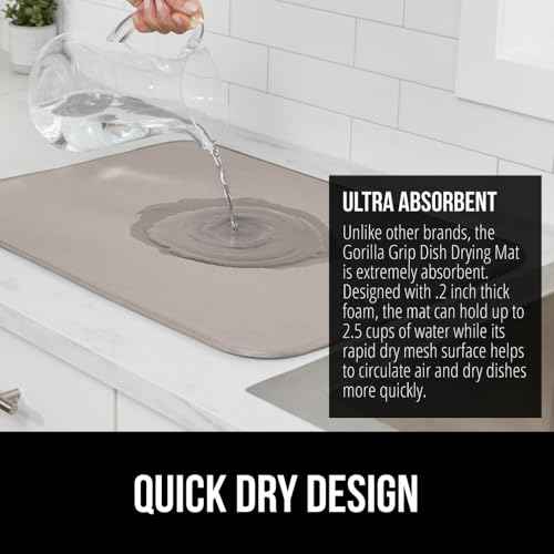 Ultra Absorbent Microfiber Dish Drying Mat