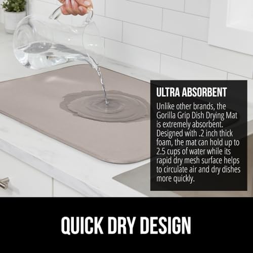 Ultra Absorbent Microfiber Dish Drying Mat (2 Count)