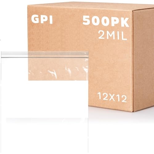 12" x 12" Large Zip Bags (500 Count)