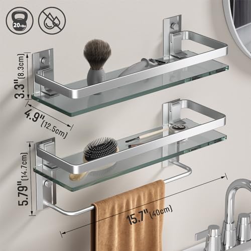 Bathroom Shelves Wall Mounted (2 Count)