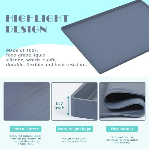 Waterproof Silicone Under Sink Mat 22'' x 22'' Shelf Liner for Kitchen and Bathroom