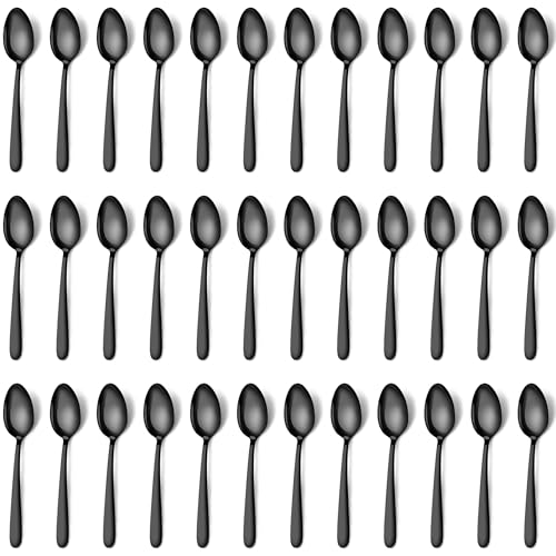 36 Pieces Black Teaspoons Set (36 Count)