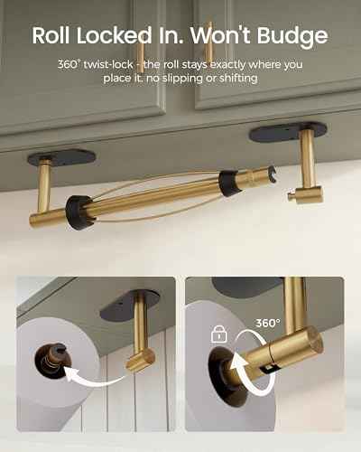 Paper Towel Holder Under Cabinet with Damping No Drill