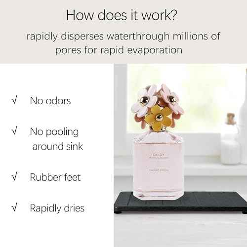 2PCS Water Absorbing Stone Tray for Cosmetics & Hand Soap & Houseplants (2 Count)