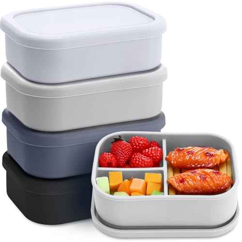 4 Pcs Silicone Bento Box (4 Count)