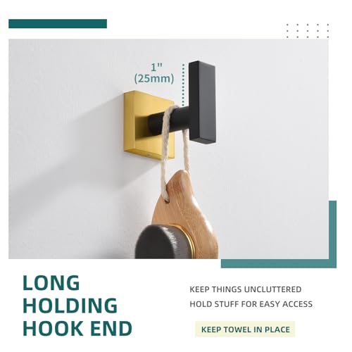 Towel Hook Black and Gold