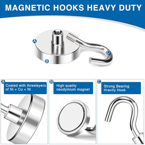 Magnetic Hooks for Cruise Essentials 2026 Cabins Door 12 Pack (12 Count)