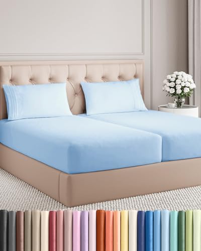 Split King Size 5 Piece Sheet Set