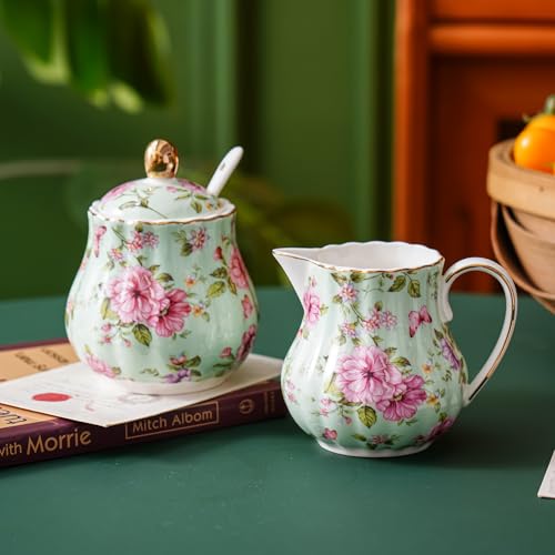 Ceramic Sugar and Creamer Set