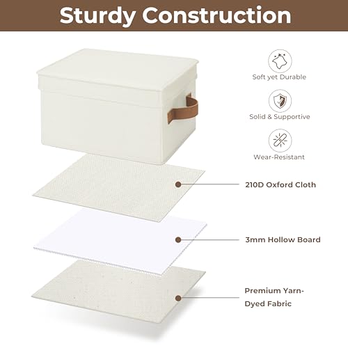 Fabric Storage Bins with Lids (3 Count)