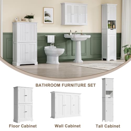 Laundry Cabinet with 3 Doors and Adjustable Shelves