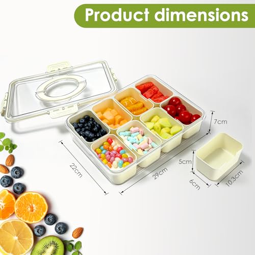 Divided Serving Tray with Lid and Handle