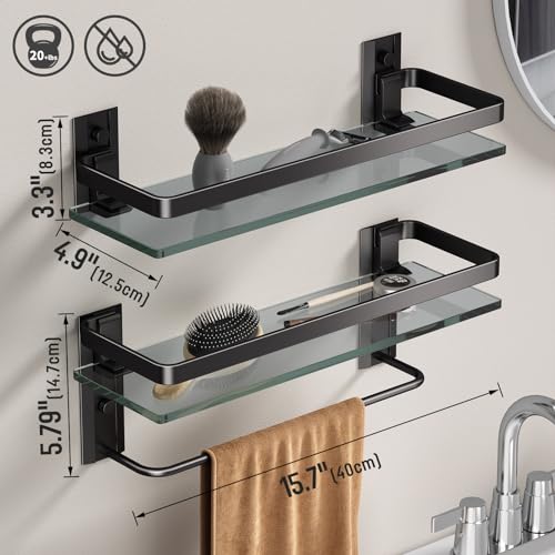 Bathroom Shelves Wall Mounted (2 Count)