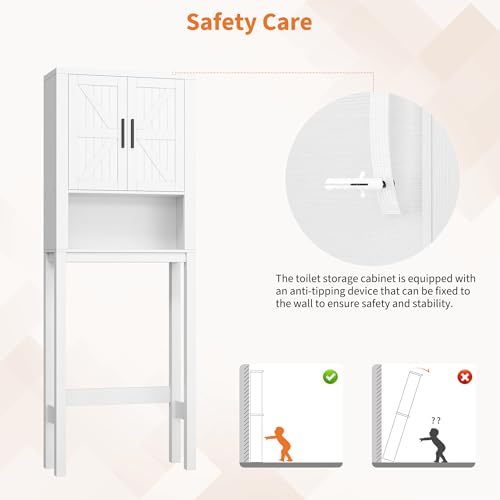 23.6 Inches Wide Toilet Rack with Over The Toilet Storage Cabinet