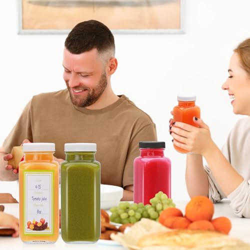 Juice Bottles With Caps 8 oz (12 Count)