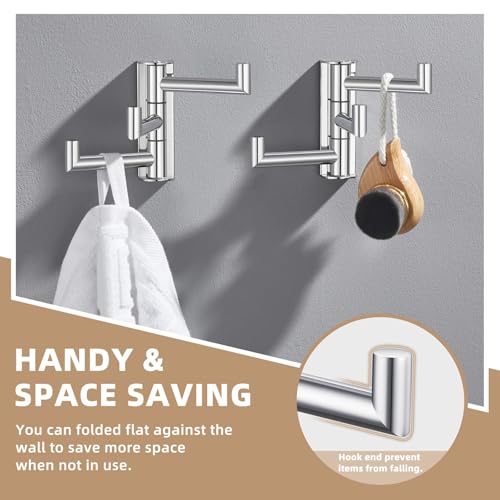Swivel Towel Hook Polished Chrome (2 Count)