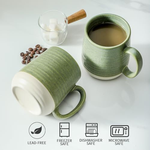 Stoneware Coffee Mugs Set of 6