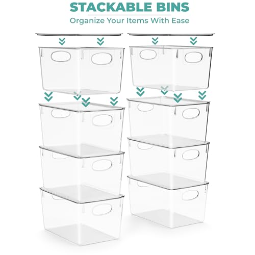 Clear Toy Storage Bins with Lids (8 Count)