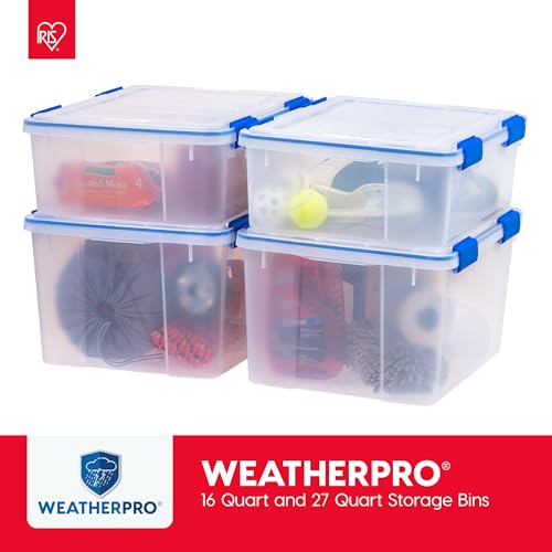 3 Pack 16 Qt Storage Bins with Gasket Lids (3 Count)