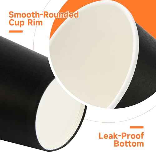 100 Pack 16 oz Disposable Coffee Cups with Lids and Sleeves (100 Count)