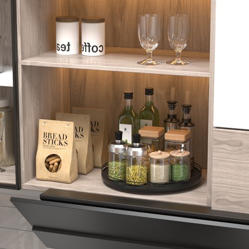 13 Inch Oak Lazy Susan Spice Organizer