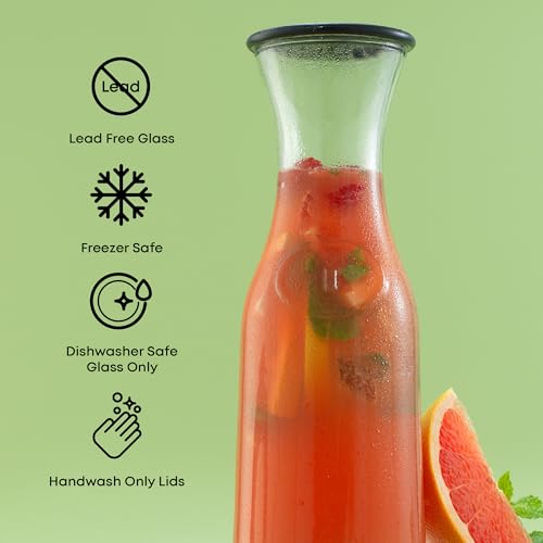 Glass Carafe with Lid (4 Count)