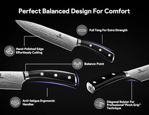 Knife Sets for Kitchen with Block (17 Count)