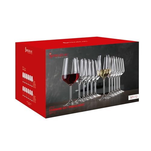 Style Red and White Wine Glasses (12 Count)