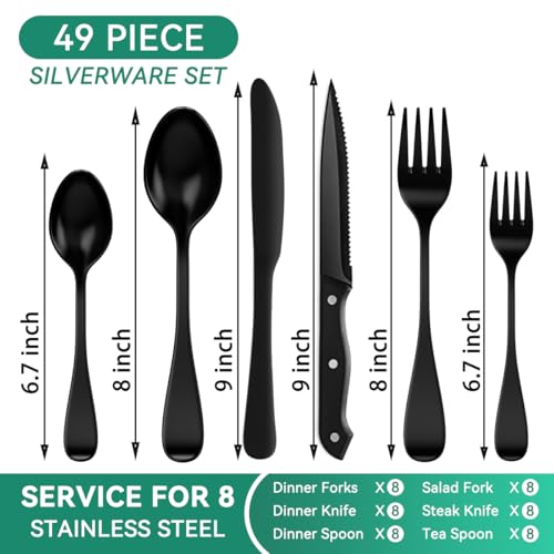 49PCS Silverware Set with Organizer