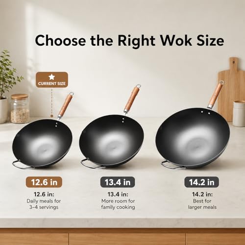 Carbon Steel Wok with Lid