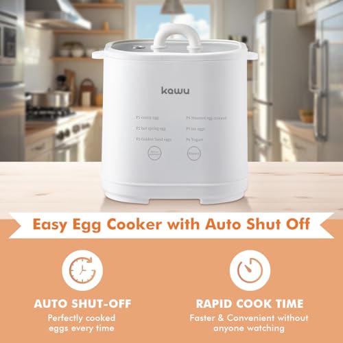 Egg Cooker, 6-in-1 Electric Egg Boiler for Hard Boiled Eggs