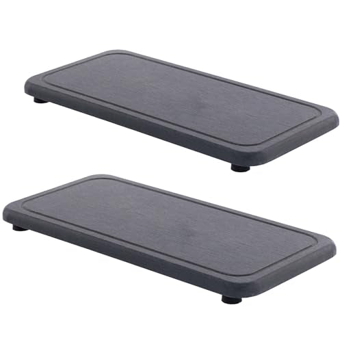 2Pcs Water Absorbent Diatomite Coasters Bathroom Sink Stone Trays (2 Count)