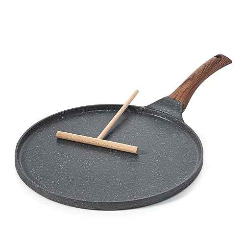 10 Inch Nonstick Crepe Pan Granite Coating Pancake Pan Gray
