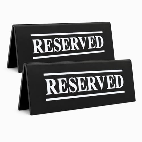 Plastic Reserved Table Tent Signs (2 Count)