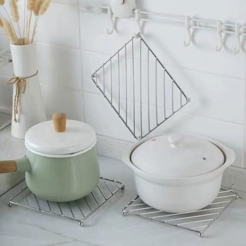 3 Pcs Stainless Steel Trivets Heat Resistant Insulated Hot Pads Table Dish Mat Tableware Placemat Dining Table Decor Hot Pads Cooking and Baking Pans Holder Air Fryer Oven Cookie Cooling Racks (3 Count)