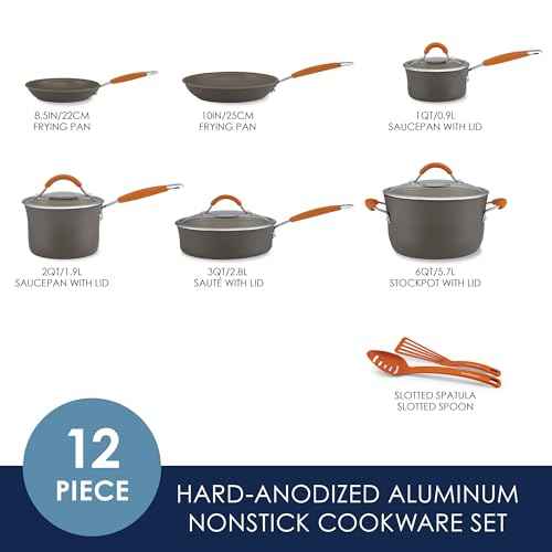 Cucina Nonstick Cookware Pots and Pans Set (12 Count)