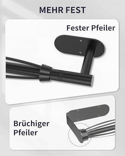 Black Paper Towel Holder Under Cabinet with Damping Self Adhesive
