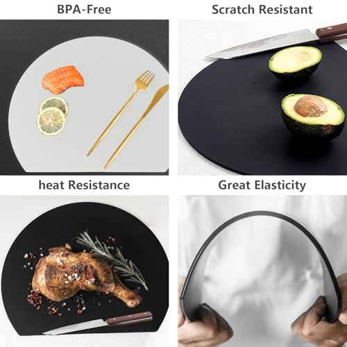 Thick Silicone TPU Cutting Board Mats for Kitchen (2 Count)
