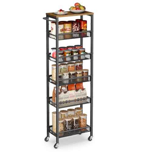 6 Tier Slim Rolling Storage cart with Wheels
